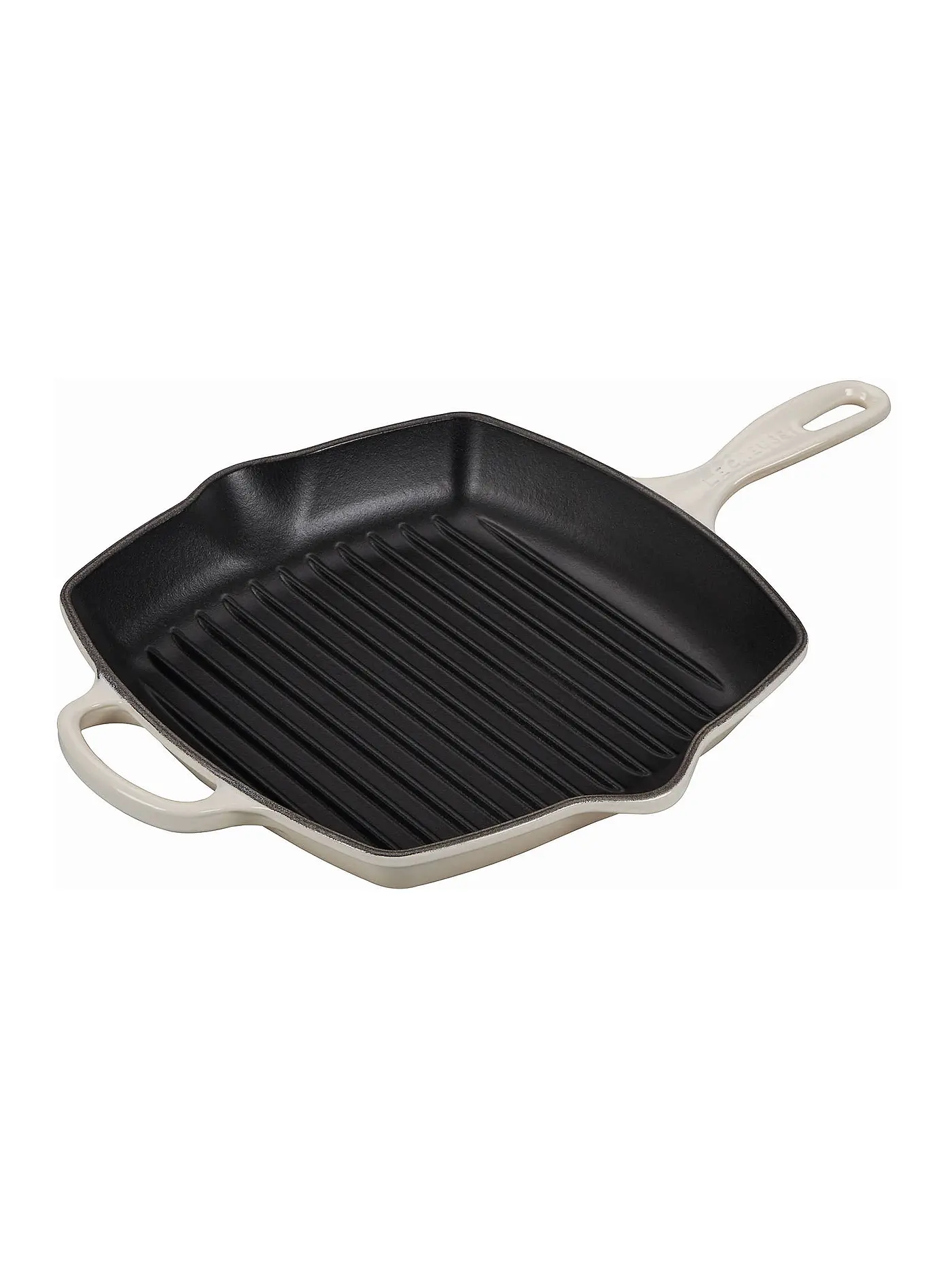 LE CREUSET | Grillpfanne quadratisch 26x26cm Signature Meringue | 